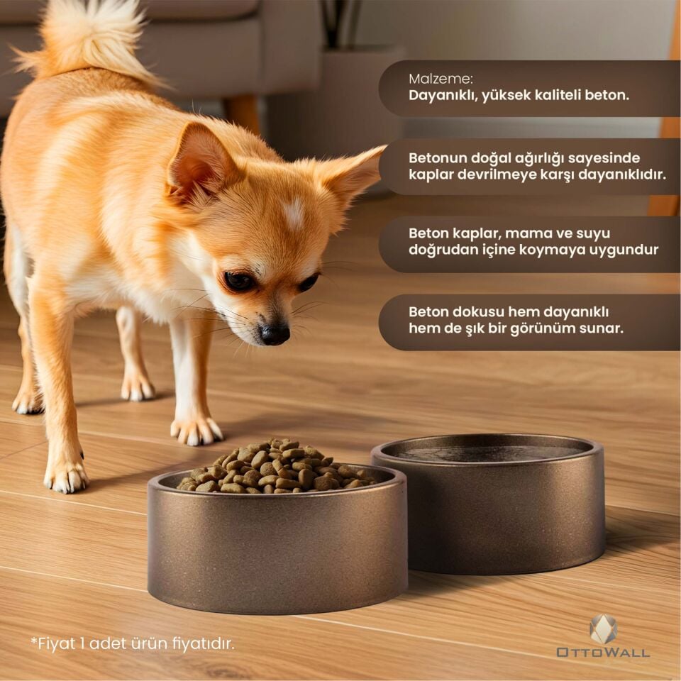 Caliora Küçük Boy Köpek Mama & Su Kabı