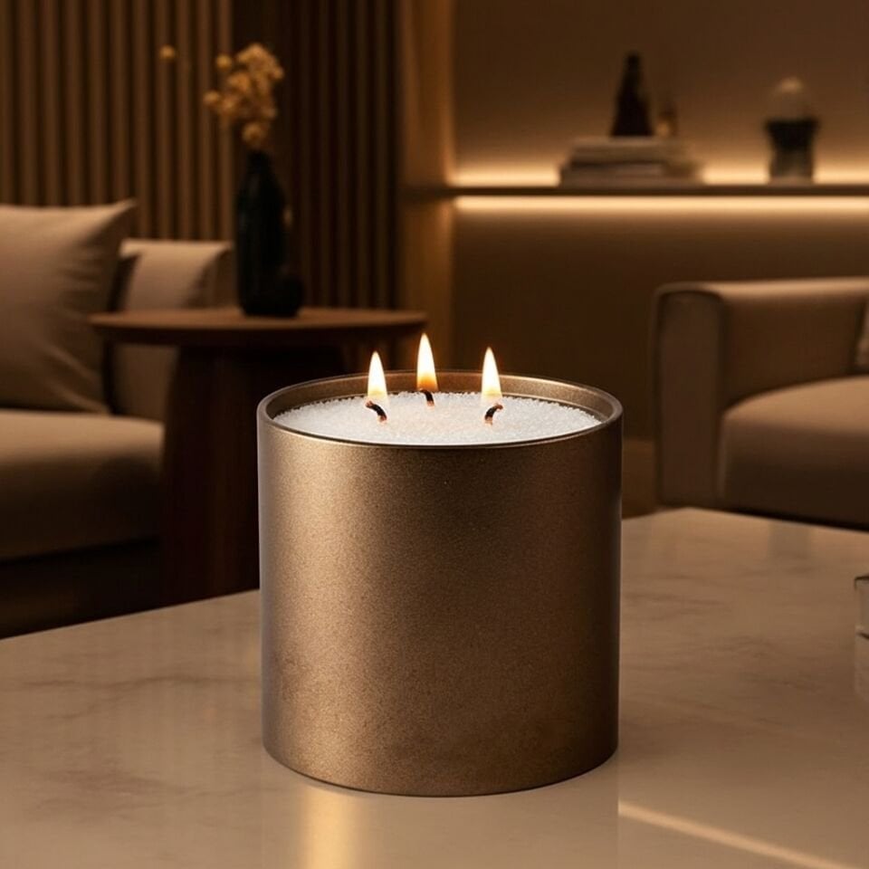 Orlisse Elegance El Yapımı Beton Mum Seti