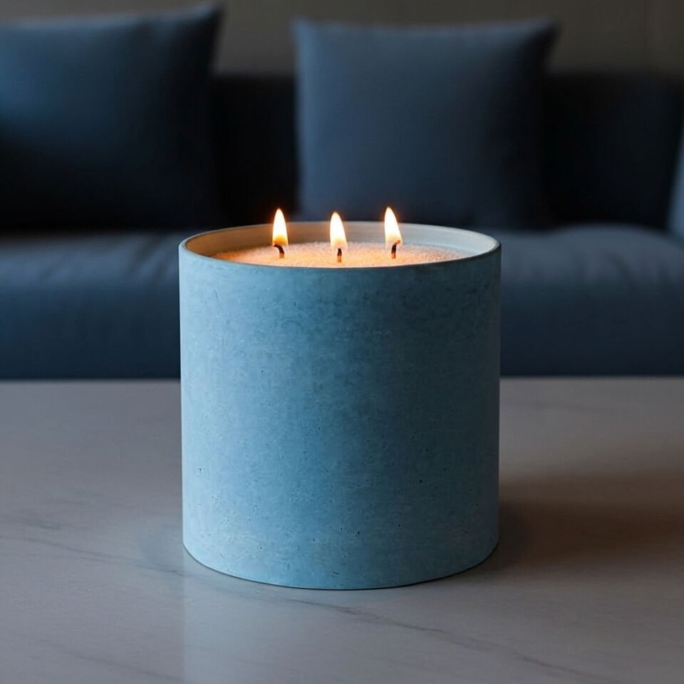 Orlisse Natural El Yapımı Beton Mum Seti
