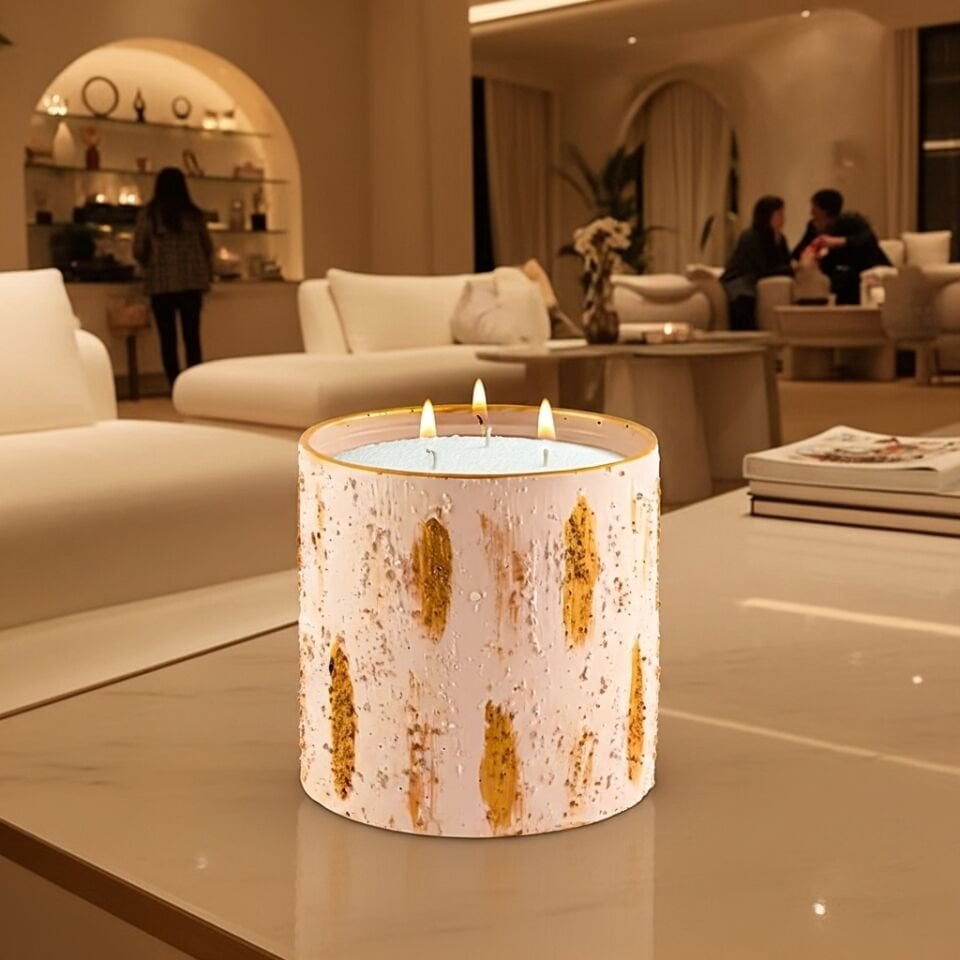 Florisse El Yapımı Beton Mum Seti