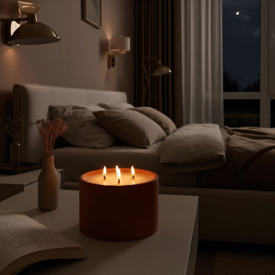 Gloria Natural El Yapımı Beton Mum Seti