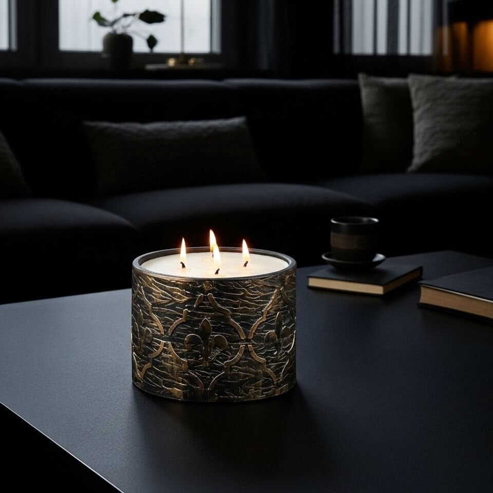 Aeterna El Yapımı Beton Mum Seti