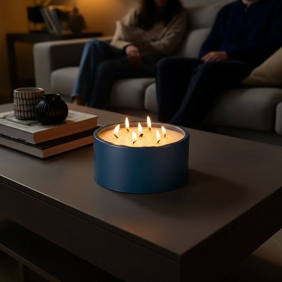 Caliora Elegance El Yapımı Beton Mum Seti