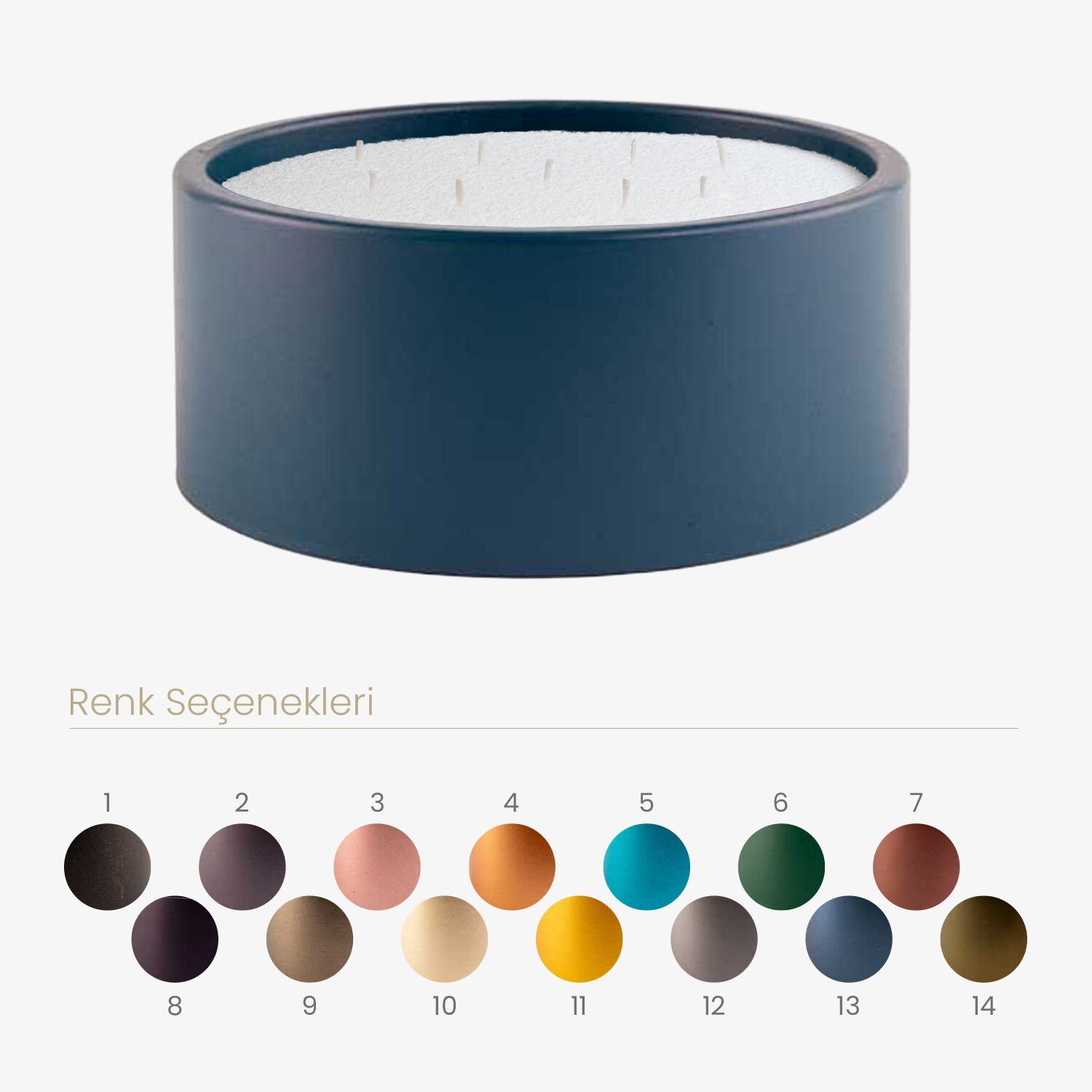 Caliora Elegance El Yapımı Beton Mum Seti