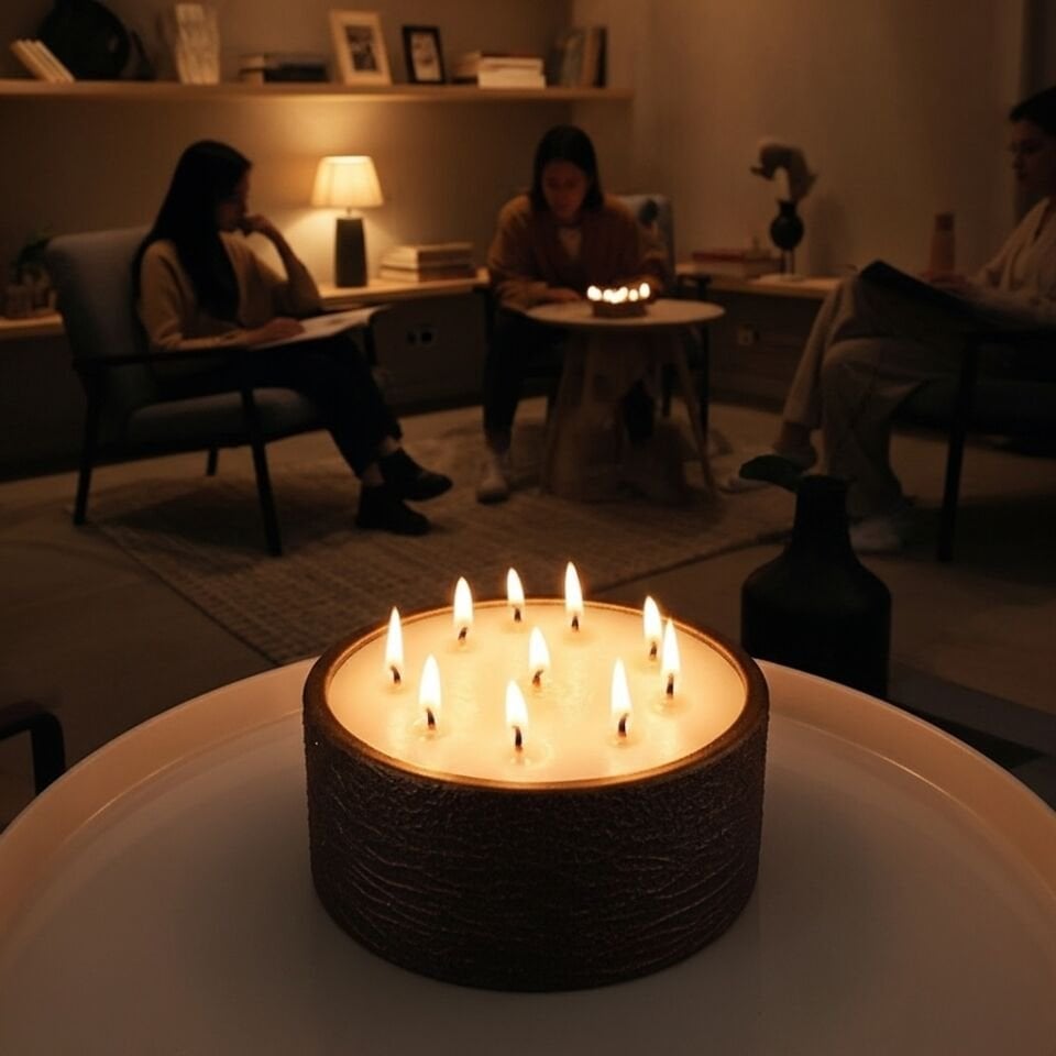 Verdora El Yapımı Beton Mum Seti