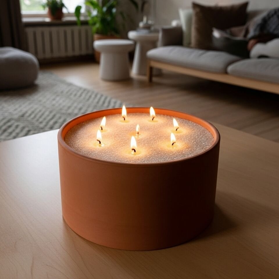 Caliora Natural El Yapımı Beton Mum Seti