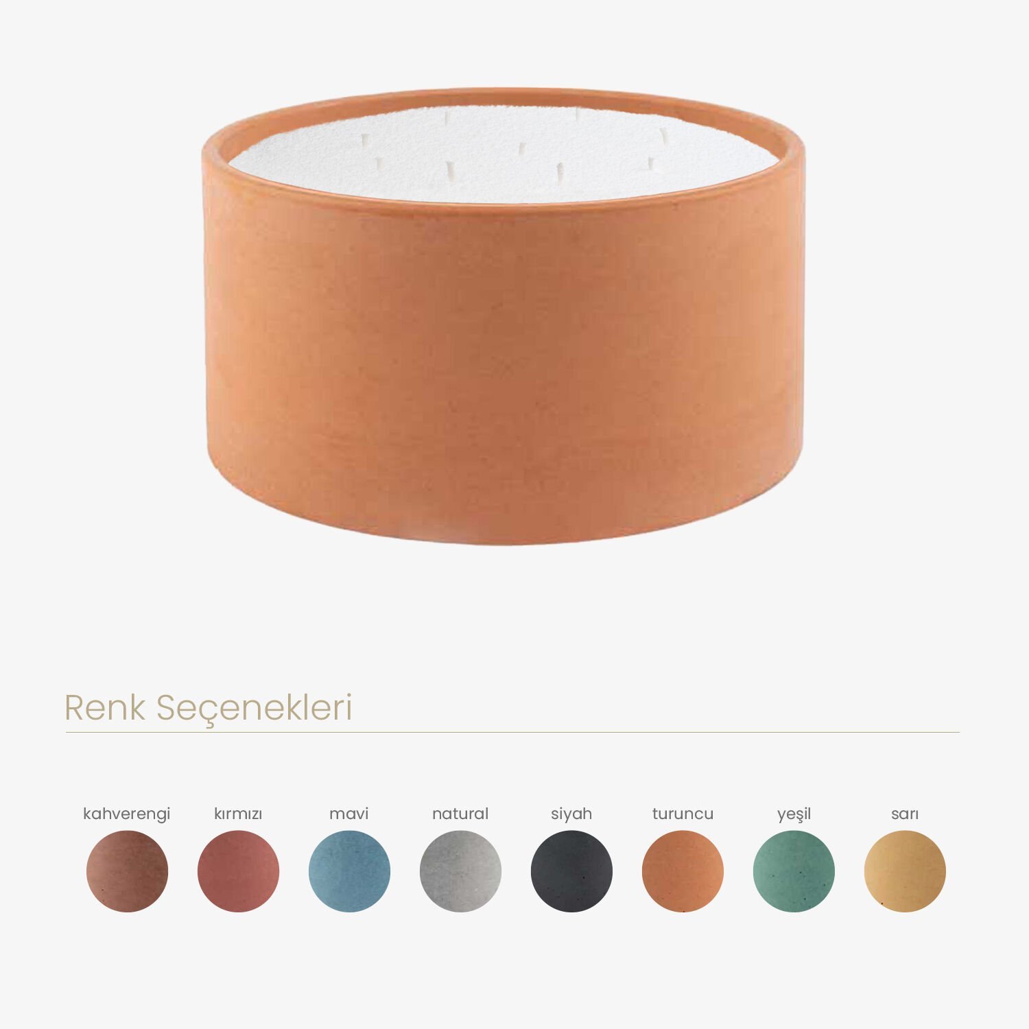 Caliora Natural El Yapımı Beton Mum Seti