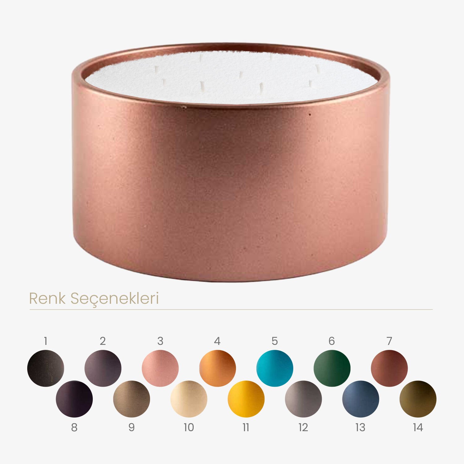 Caliora Elegance El Yapımı Beton Mum Seti